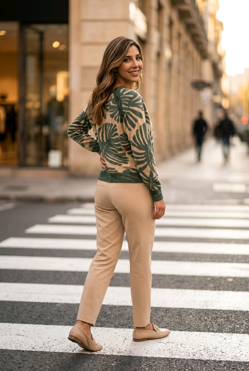 Twinset Maglia con stampa Jungle