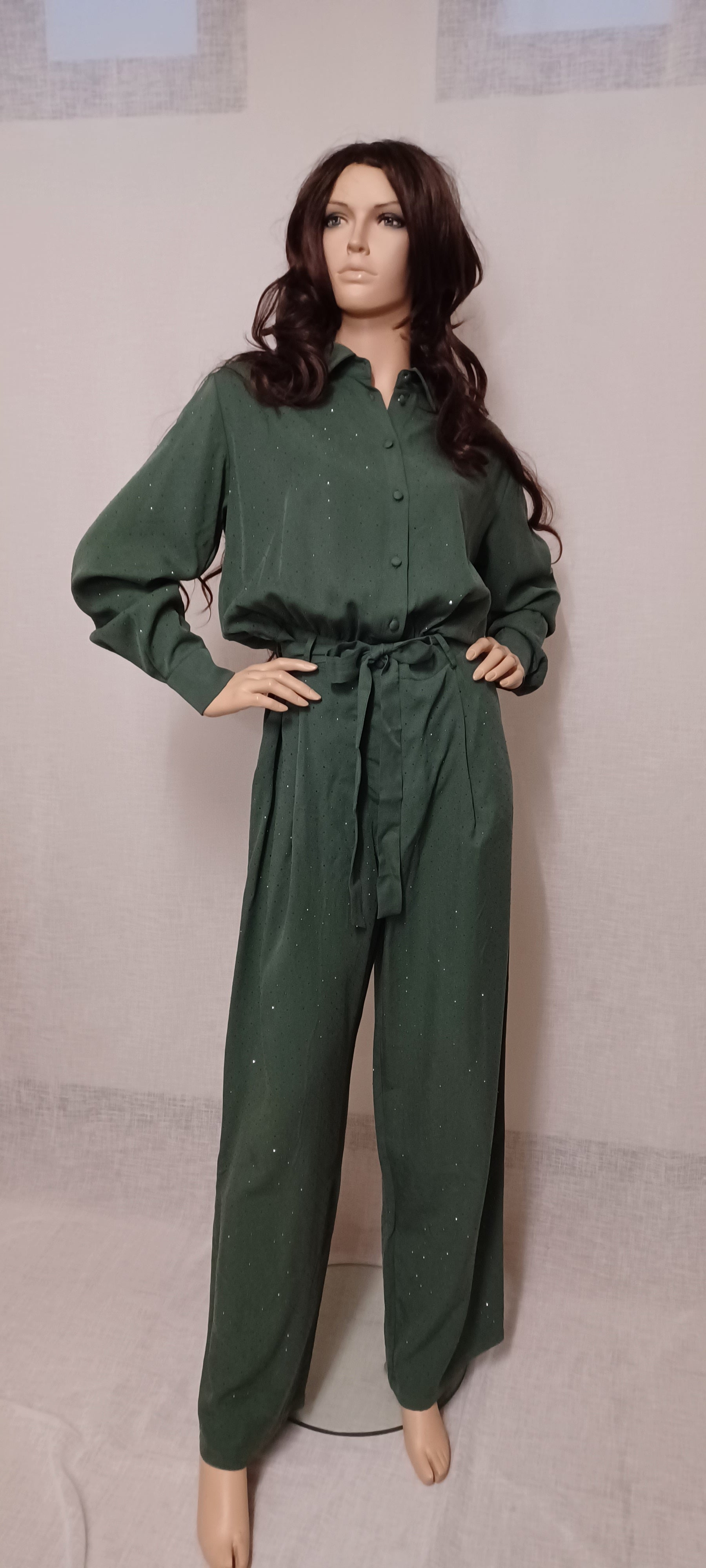 Twinset Tuta in twill con borchie