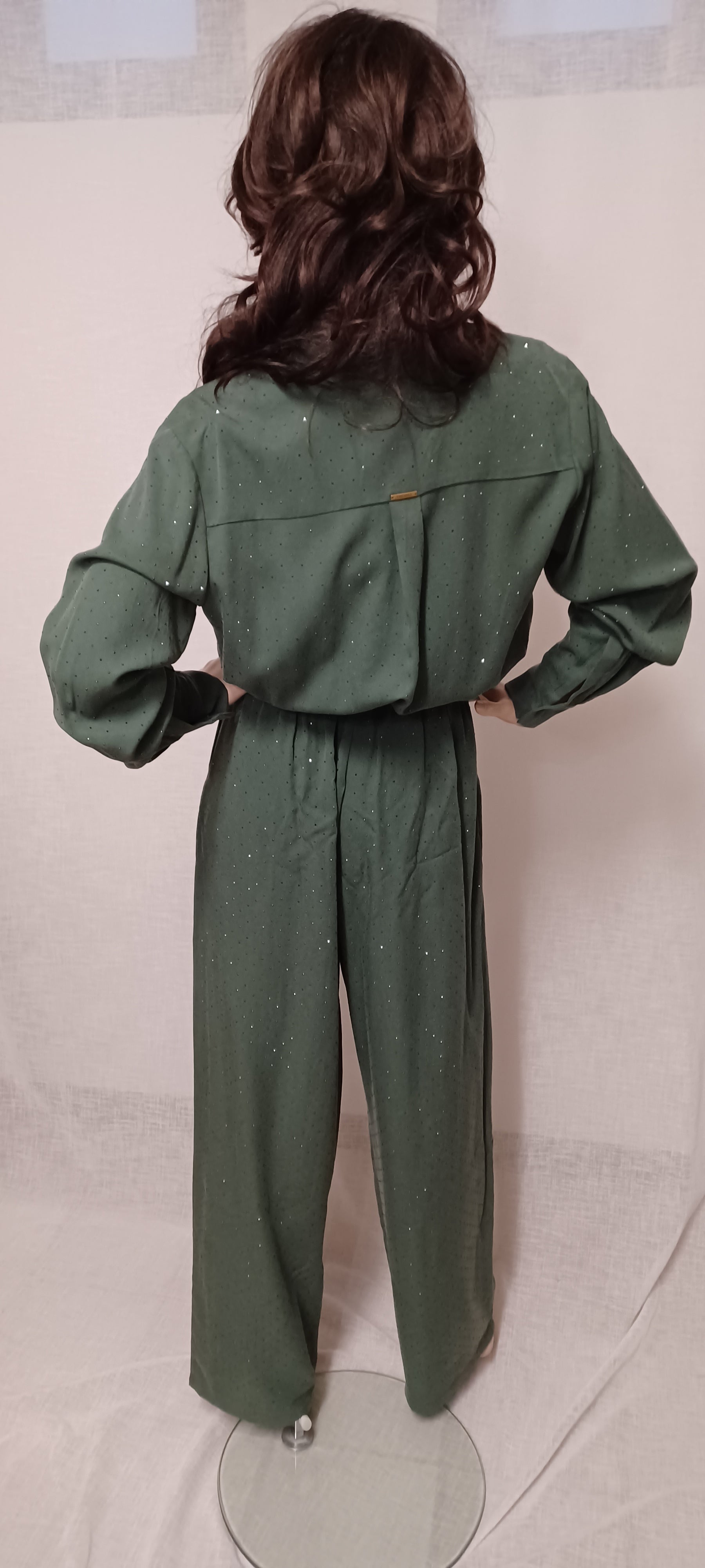 Twinset Tuta in twill con borchie