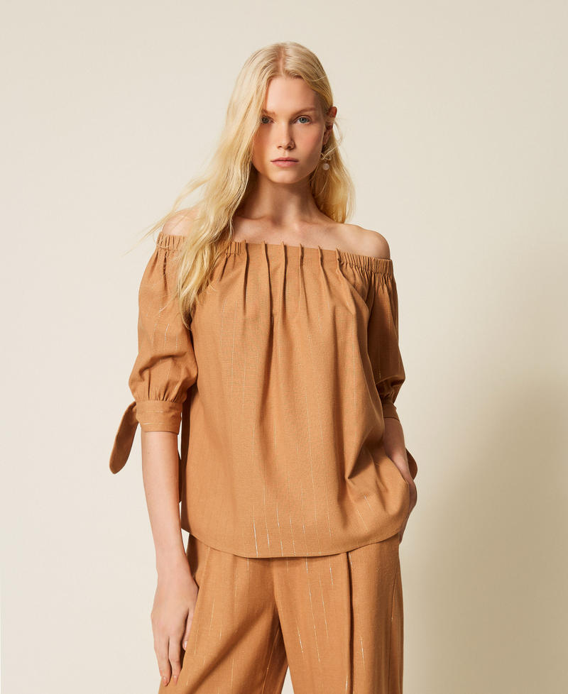 Twinset Blusa a righe lurex – immagine ufficiale 1