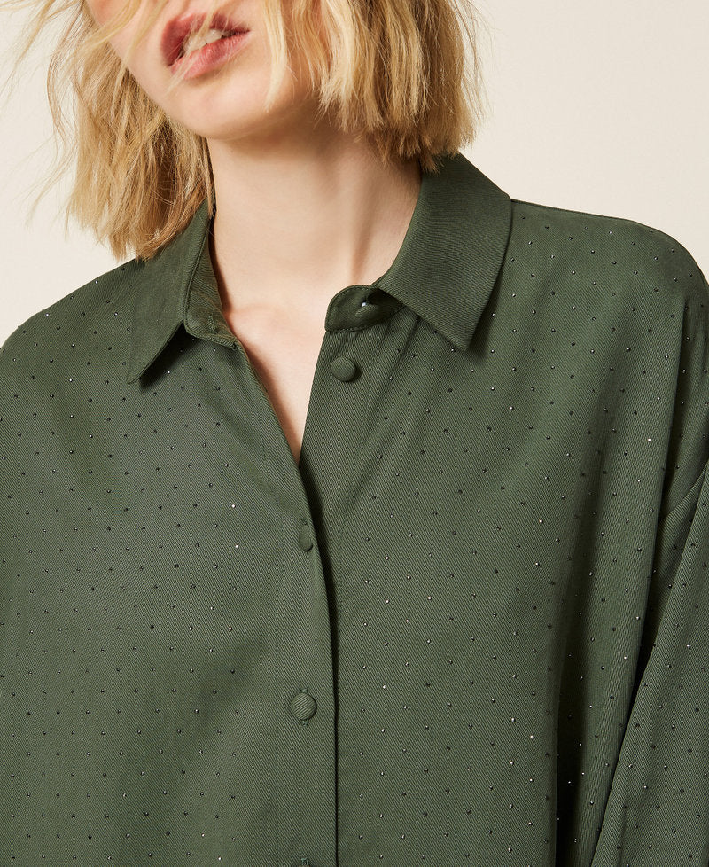 Twinset Camicia in twill con borchie – immagine ufficiale 4
