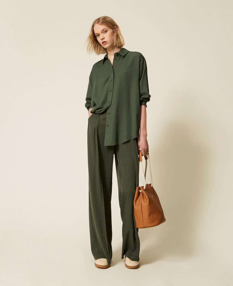 Twinset Camicia in twill con borchie – immagine ufficiale 5