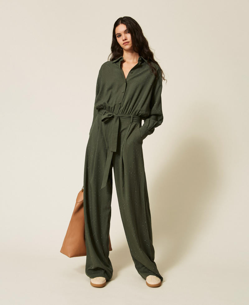 Twinset Tuta in twill con borchie – immagine ufficiale 1