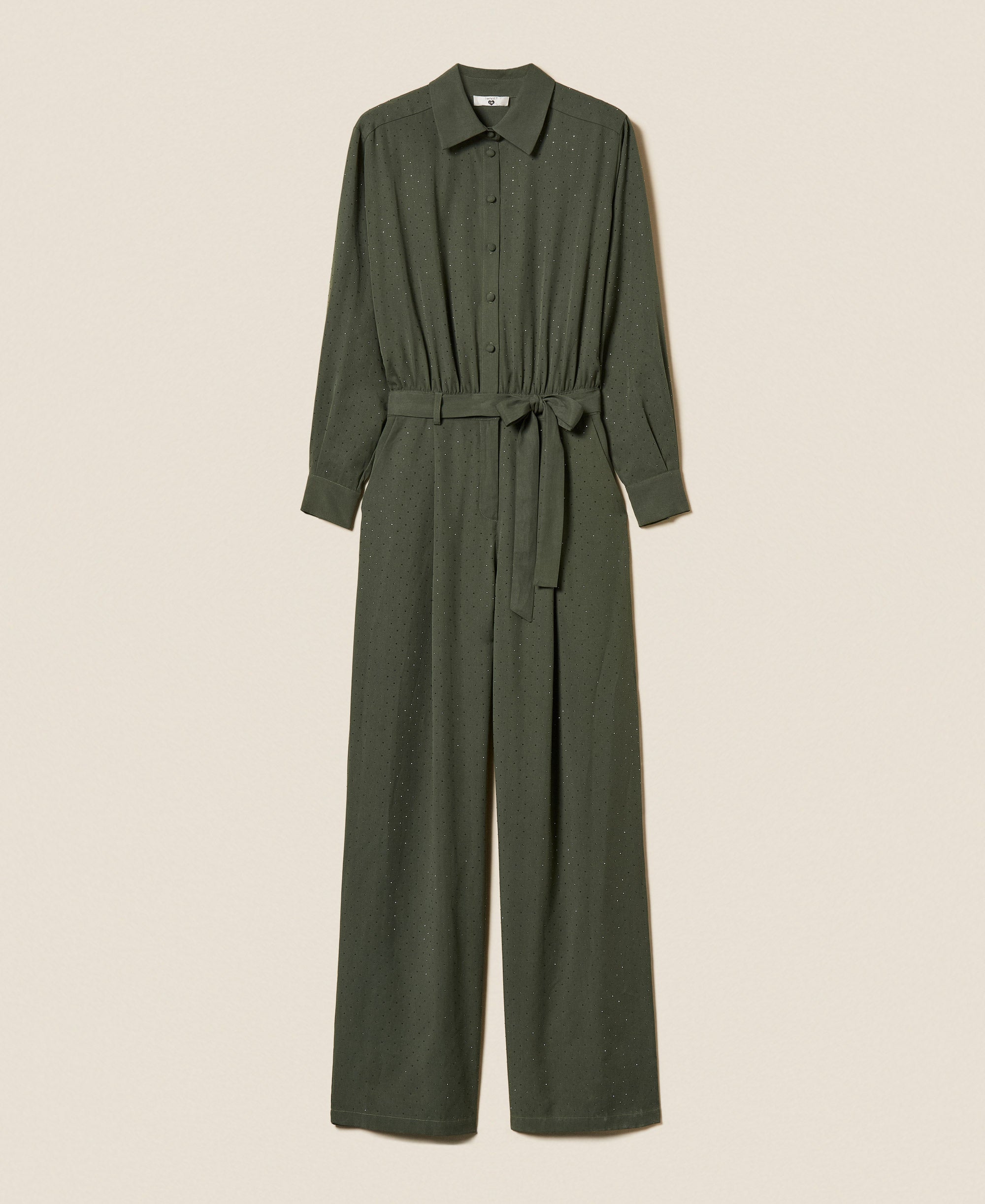 Twinset Tuta in twill con borchie