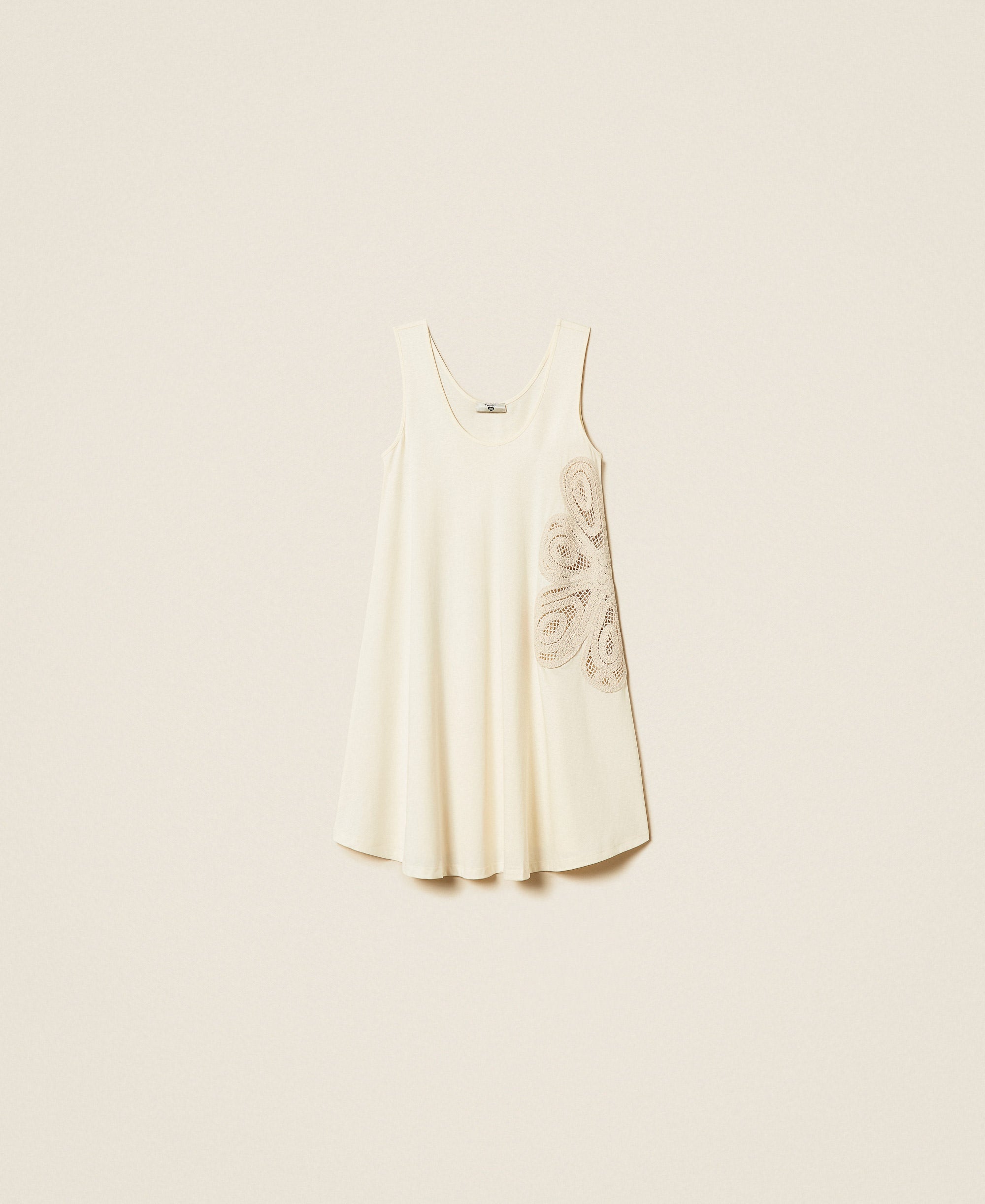 Twinset Maxi top con ricamo crochet
