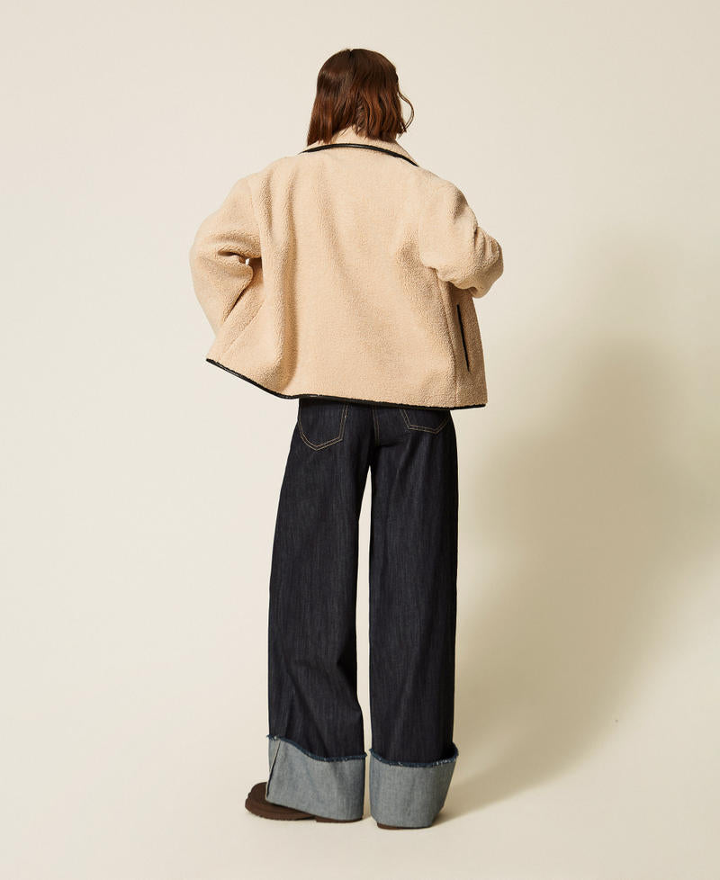 Twinset Caban in faux fur con alamari – immagine ufficiale 3