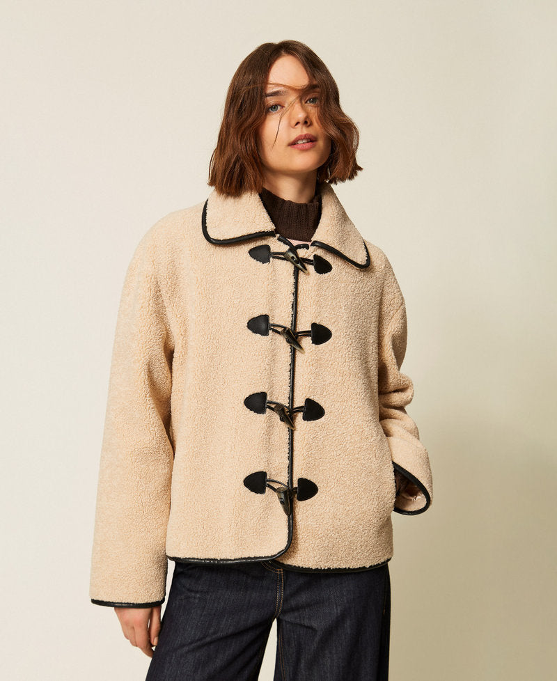 Twinset Caban in faux fur con alamari – immagine ufficiale 4