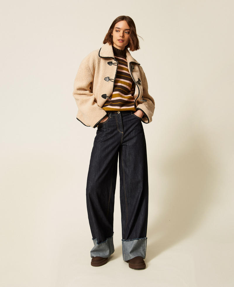 Twinset Caban in faux fur con alamari – immagine ufficiale 6