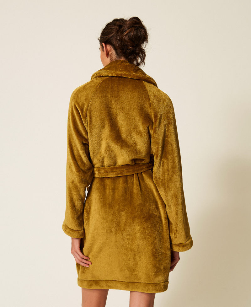 Twinset Vestaglia in faux fur con cintura – immagine ufficiale 4