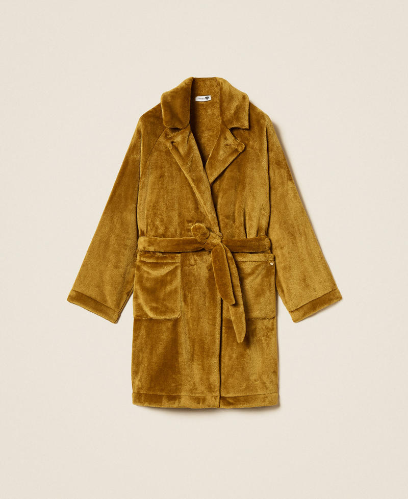 Twinset Vestaglia in faux fur con cintura – immagine ufficiale 6