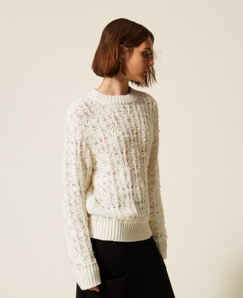 Twinset Maglia girocollo con perle – immagine ufficiale 2