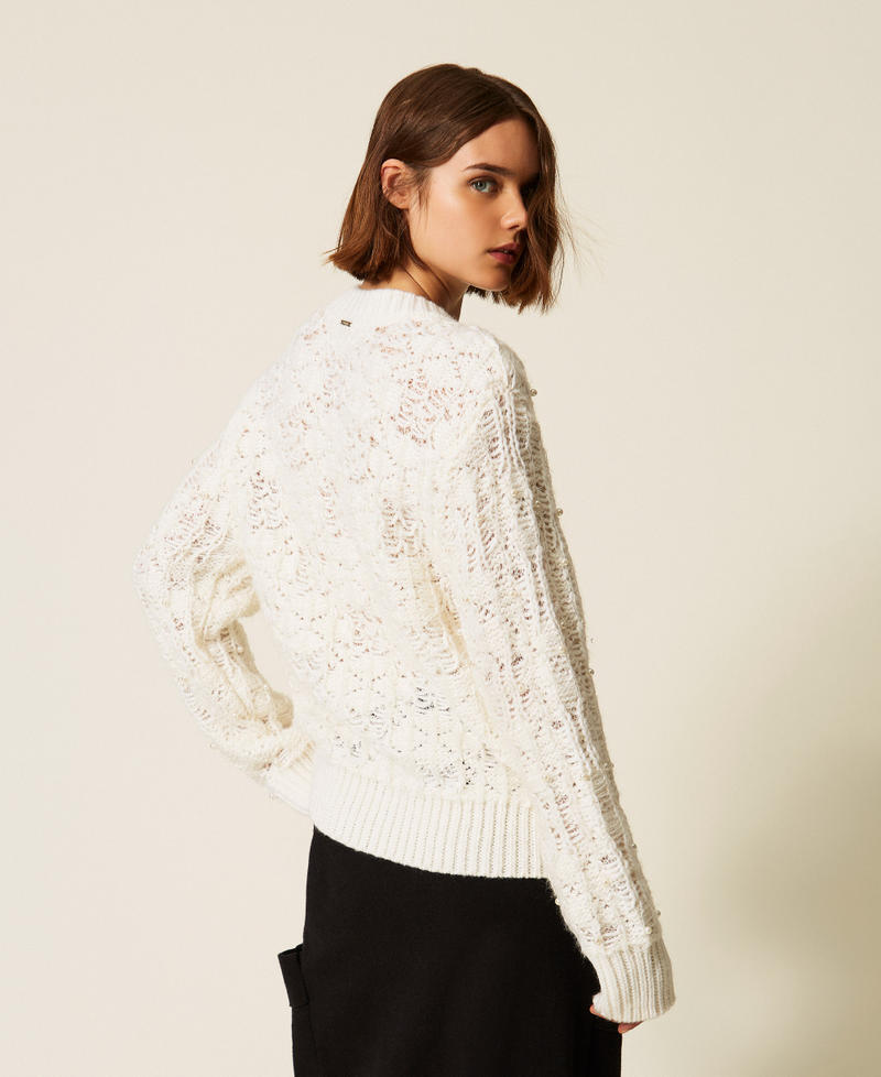 Twinset Maglia girocollo con perle – immagine ufficiale 3