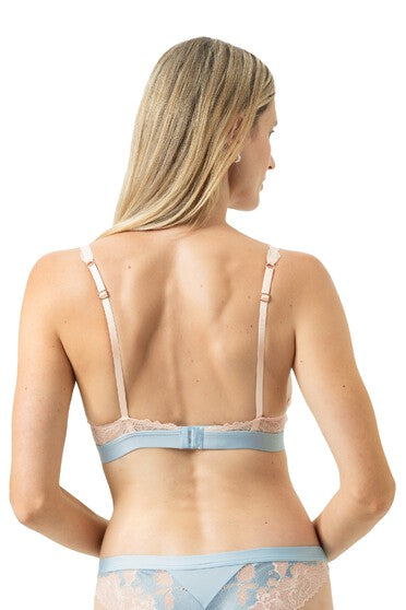 Reggiseno triangolo Mey azzurro e rosa